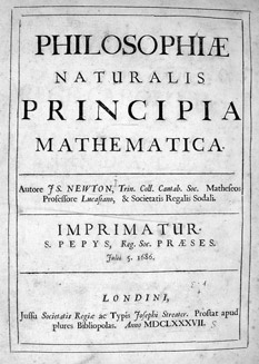 Portada de los Principia Mathematica
