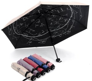 Paraguas con las constelaciones en el fondo