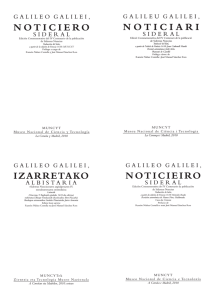 Sidereus Nuncius catellano euskera catalán gallego